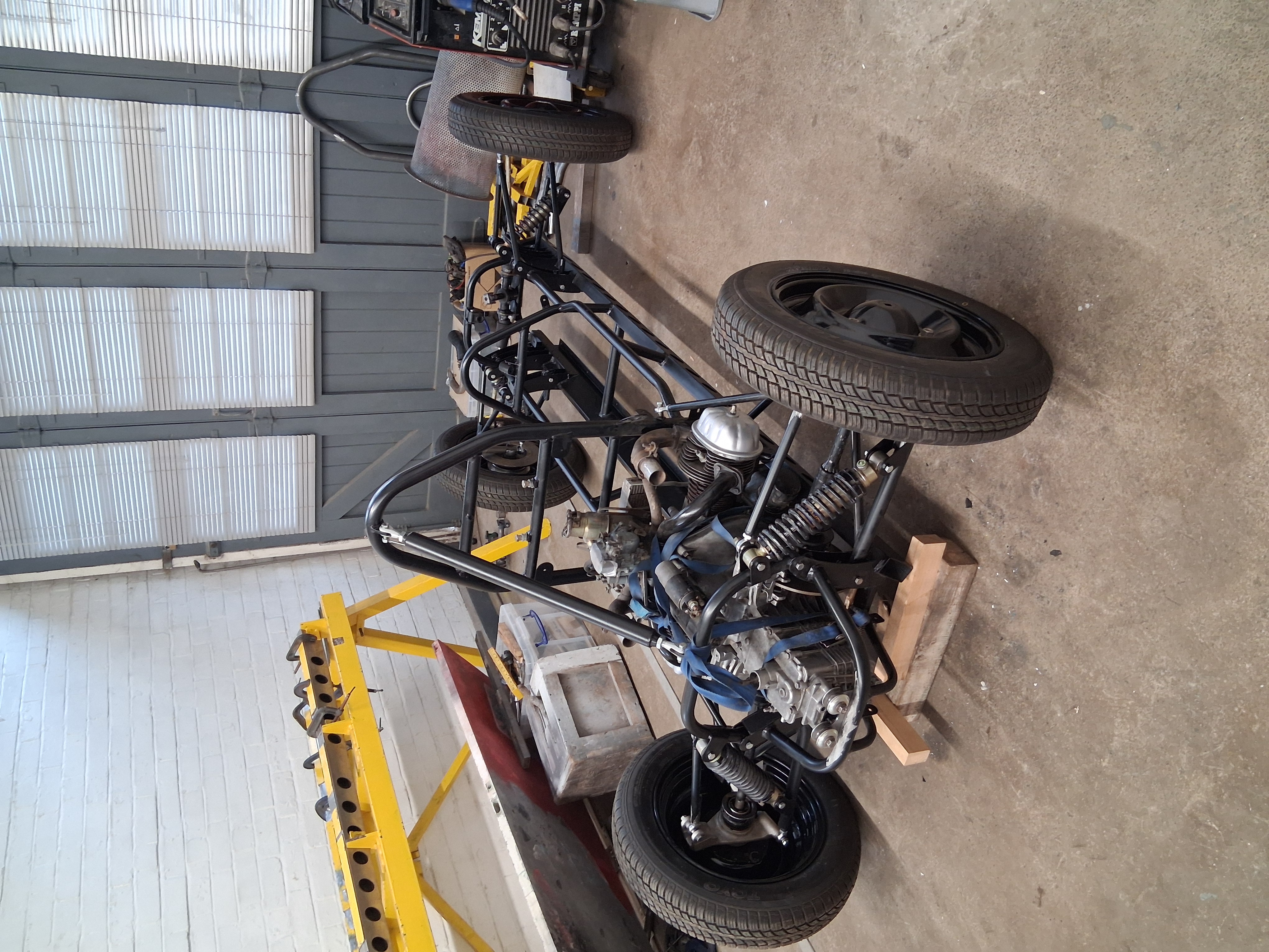 A Formula 602CV chassis under construction in a workshop